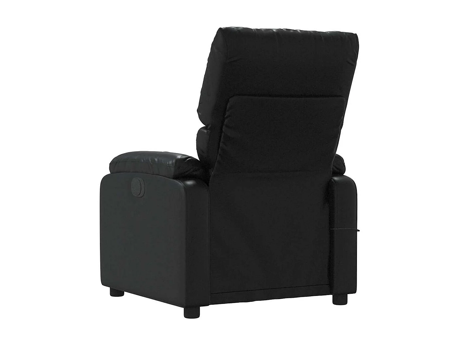 Fauteuil de relaxation TV PVC noire 75 x 99 x 99 cm DEC027035