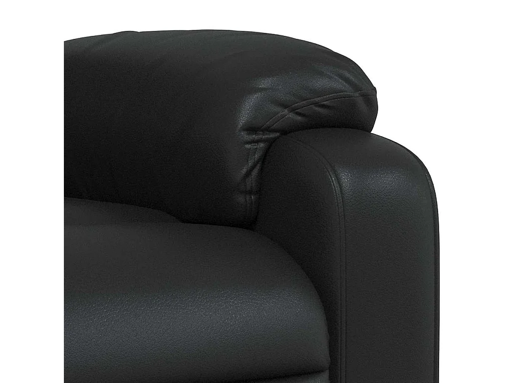 Fauteuil de relaxation TV PVC noire 75 x 99 x 99 cm DEC027035