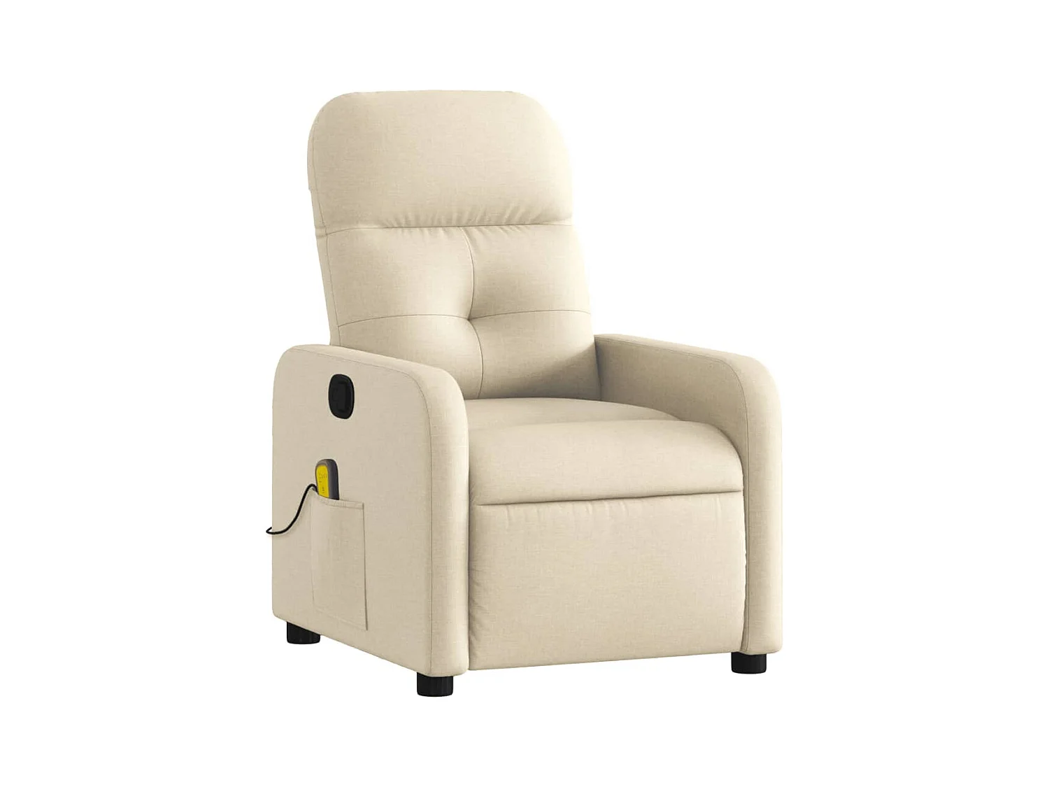 Fauteuil de relaxation TV tissu crème 66 x 89 x 96 cm DEC026887