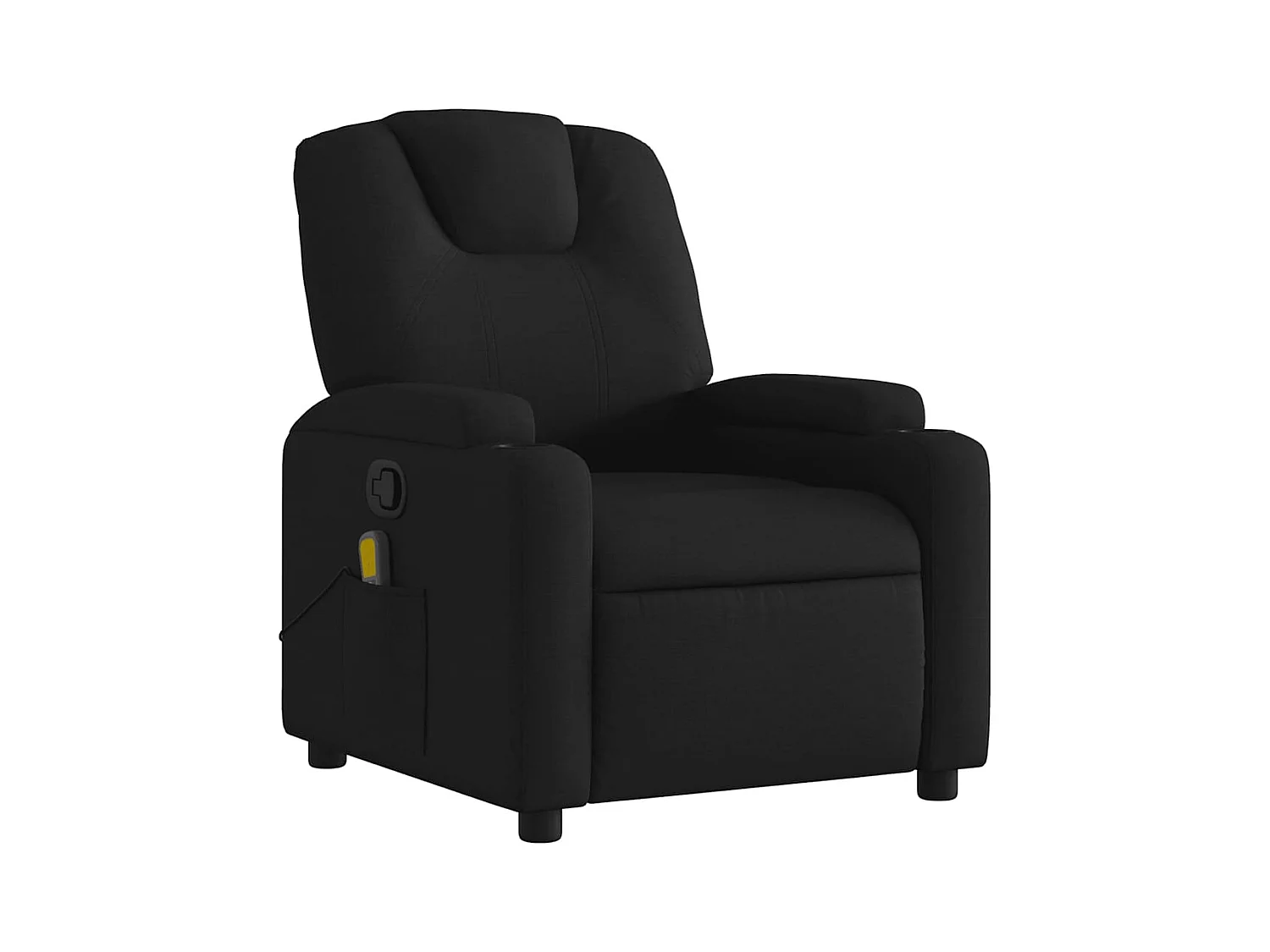 Fauteuil de relaxation TV tissu noire 74 x 88 x 97 cm DEC027043