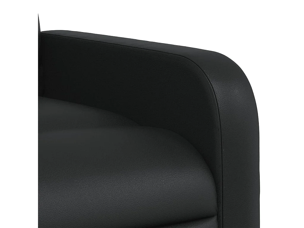 Fauteuil de relaxation TV PVC noire 66 x 89.5 x 95.5 cm DEC027032