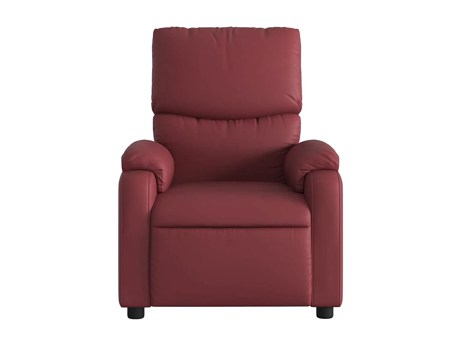 Fauteuil de relaxation TV PVC bordeaux 75 x 99 x 99 cm DEC027078