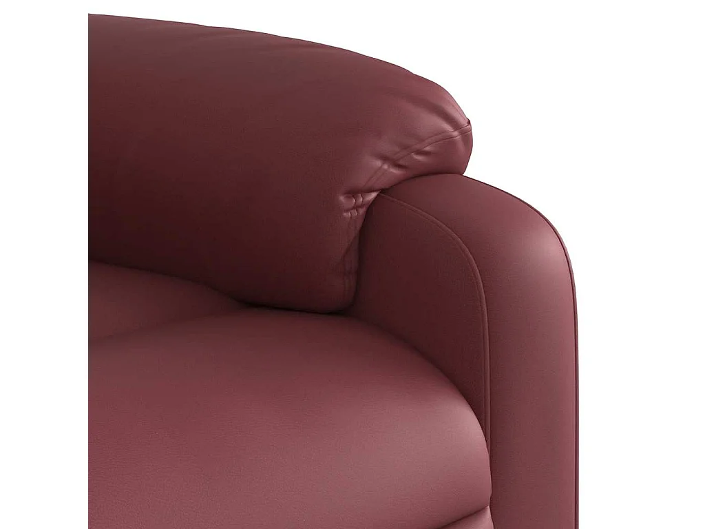 Fauteuil de relaxation TV PVC bordeaux 75 x 99 x 99 cm DEC027078