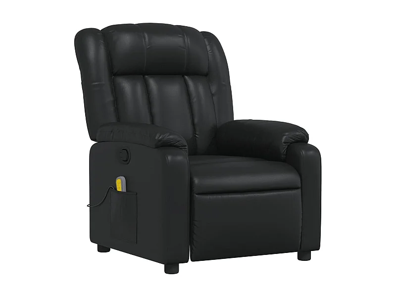 Fauteuil de relaxation TV PVC noire 78 x 92 x 98 cm DEC027038