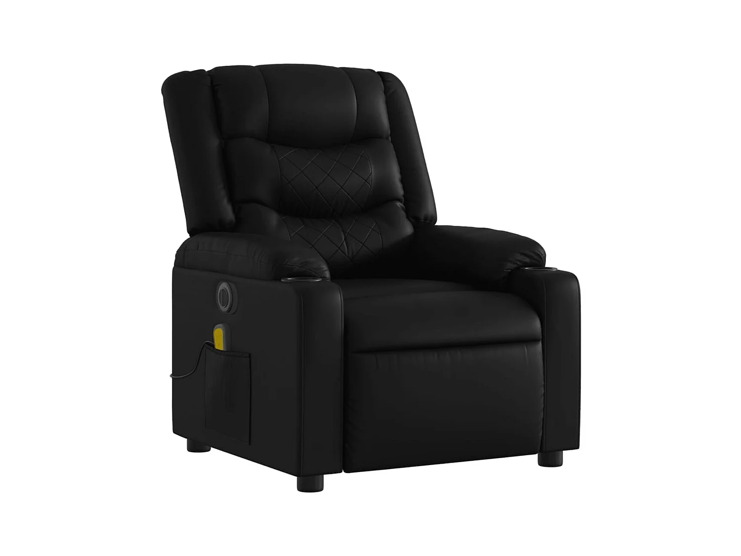 Fauteuil de relaxation TV PVC noire 77 x 93 x 99 cm DEC027216