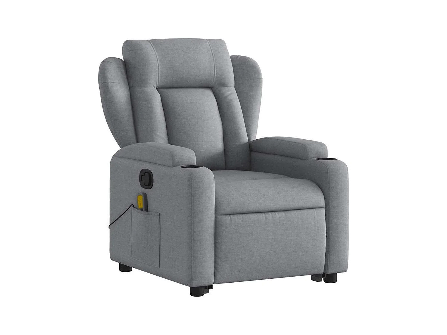 Fauteuil de relaxation TV tissu grise 77 x 94.5 x 100 cm DEC026918