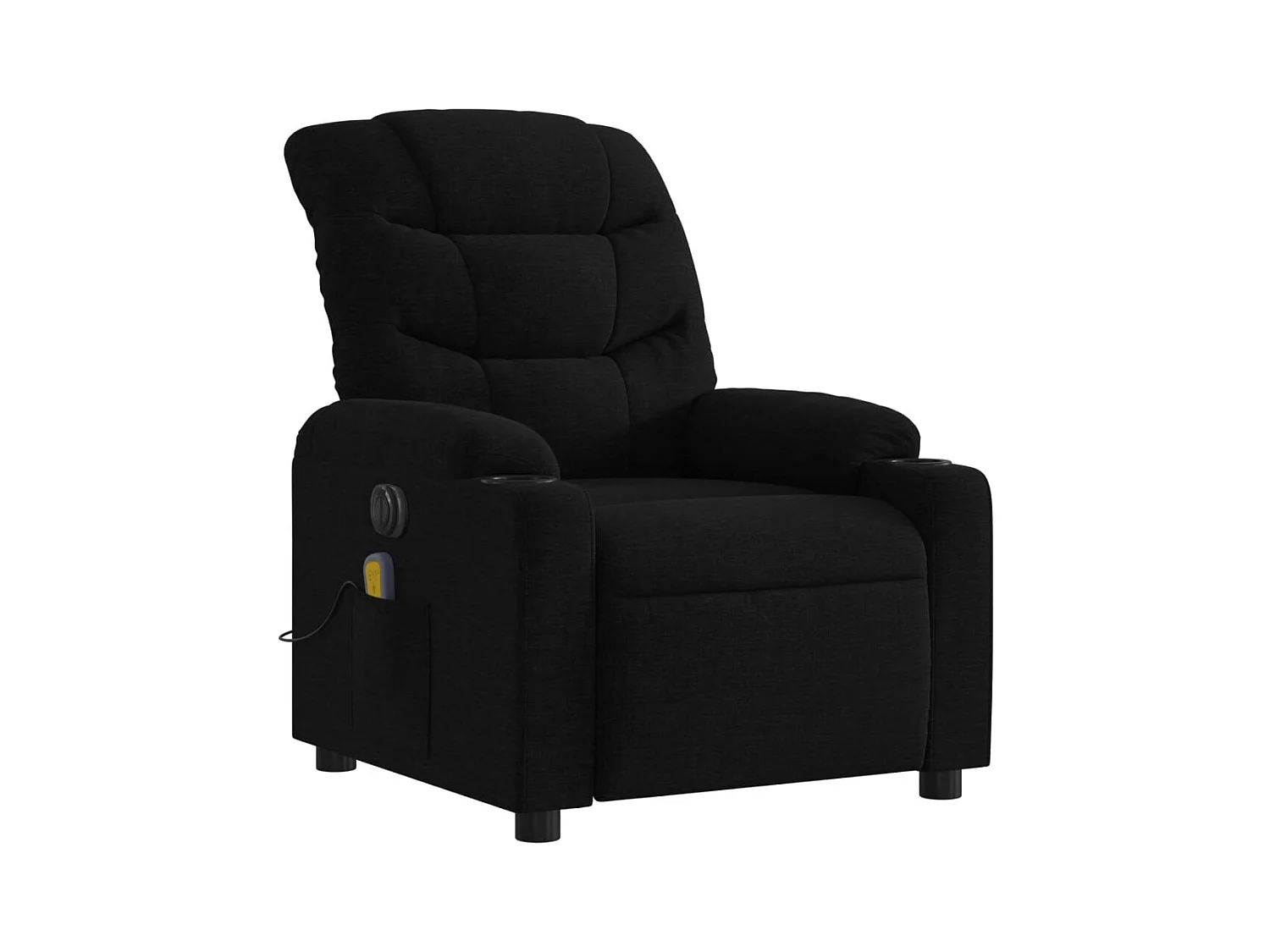 Fauteuil de relaxation TV tissu noire 75.5 x 93 x 99.5 cm DEC027227