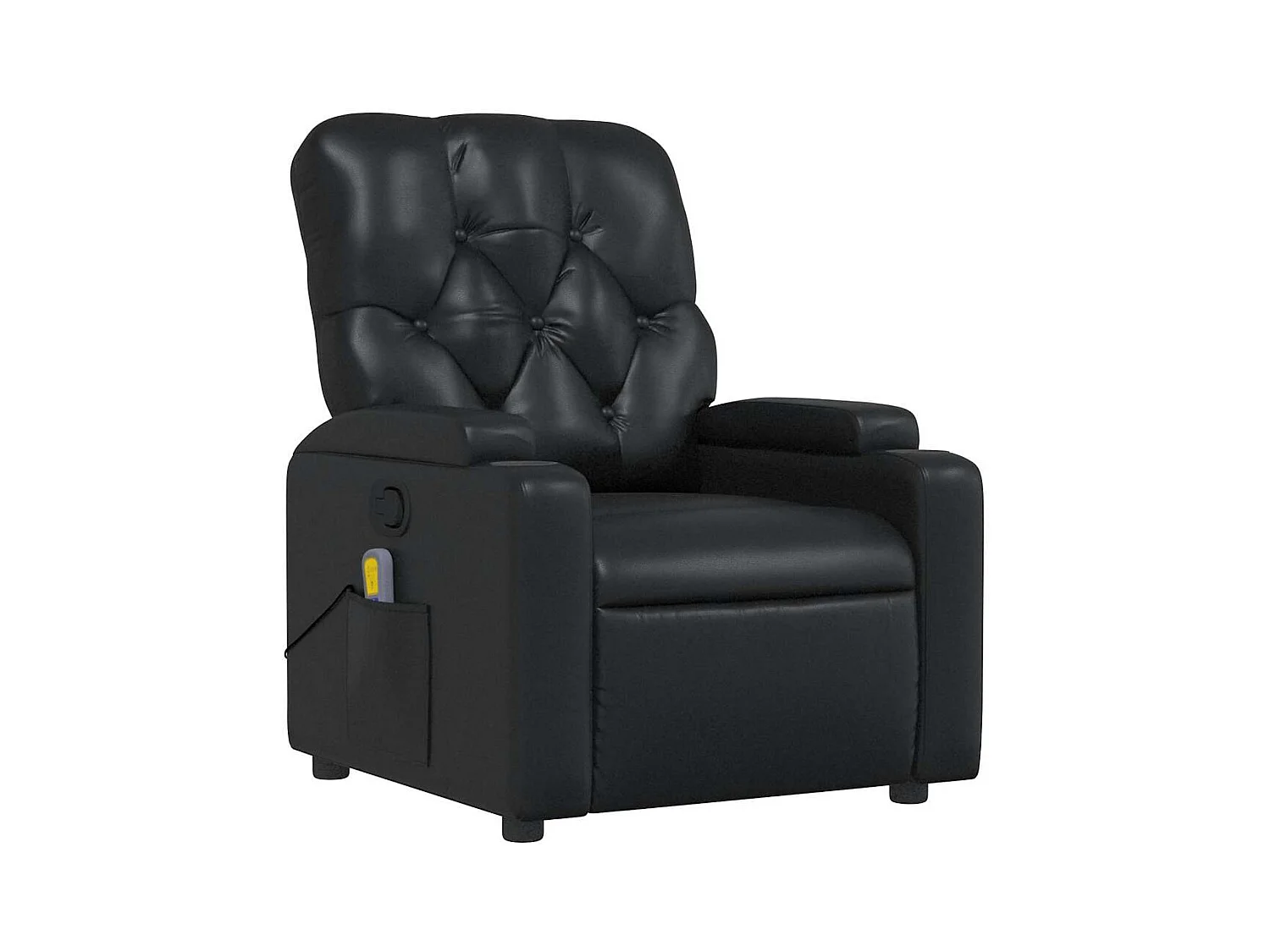 Fauteuil de relaxation TV PVC noire 74 x 86.5 x 93.5 cm DEC027030