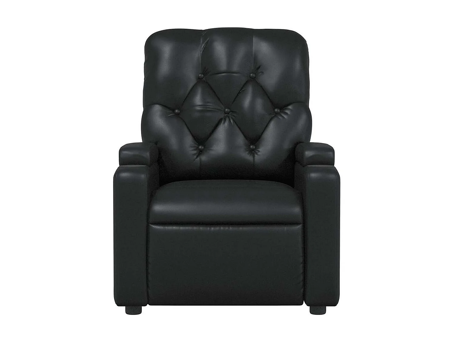 Fauteuil de relaxation TV PVC noire 74 x 86.5 x 93.5 cm DEC027030