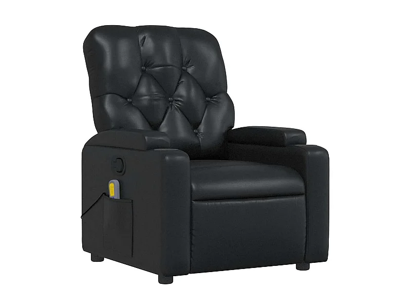 Fauteuil de relaxation TV PVC noire 74 x 86.5 x 93.5 cm DEC027030