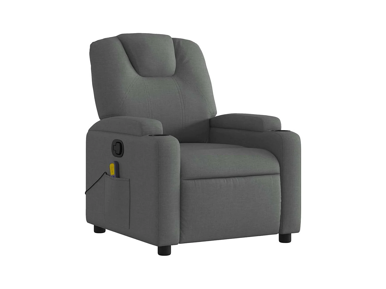 Fauteuil de relaxation TV tissu grise 74 x 88 x 97 cm DEC026941
