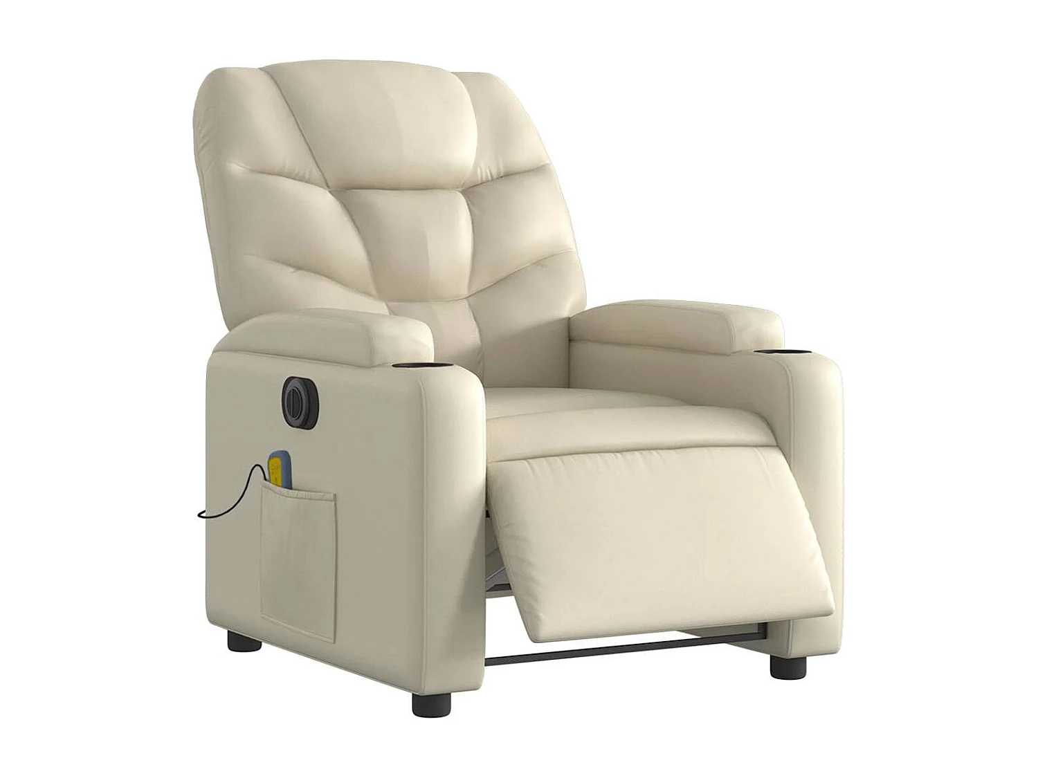 Fauteuil de relaxation TV PVC crème 74 x 89 x 100 cm DEC027145