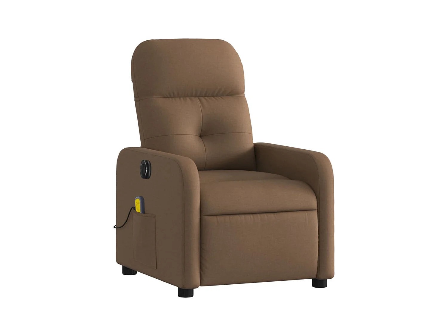 Fauteuil de relaxation fonction tissu marron 66 x 89 x 96 cm DEC027786