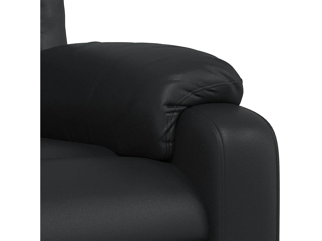 Fauteuil de relaxation TV PVC noire 75 x 92.5 x 100 cm DEC027031