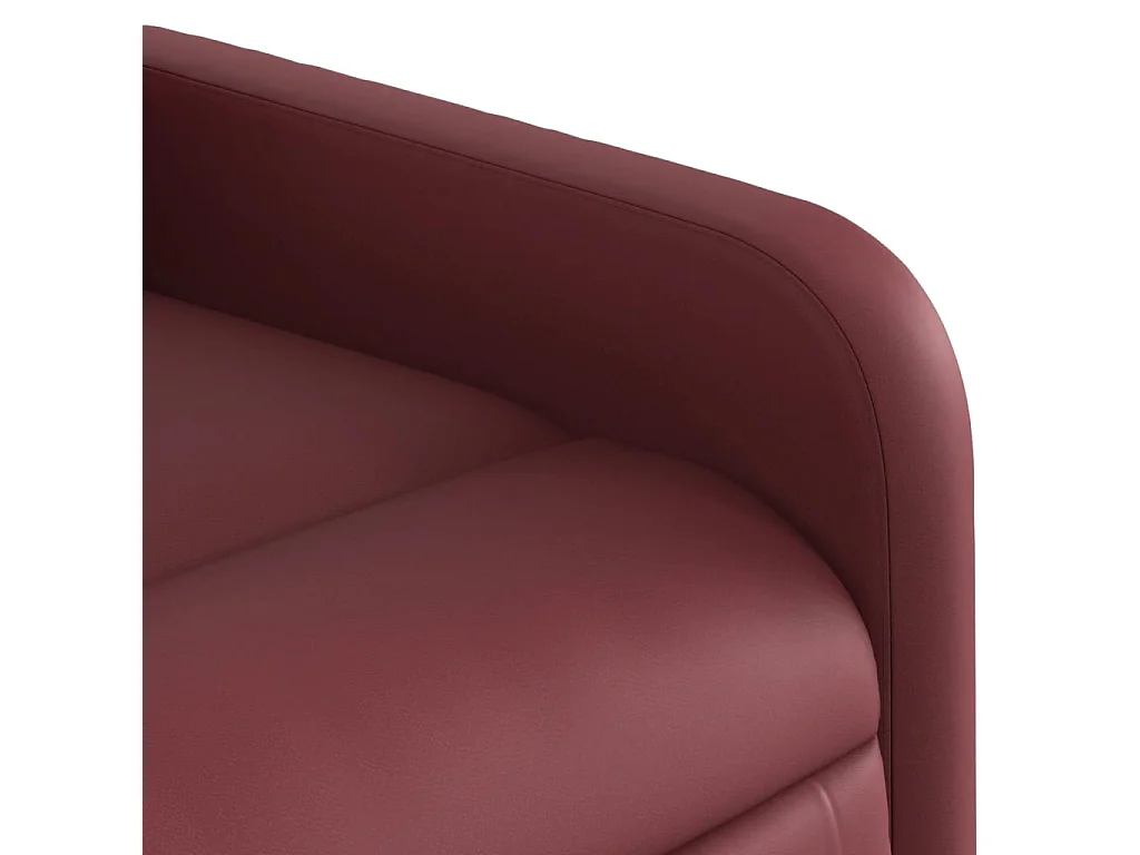 Fauteuil de relaxation TV PVC bordeaux 66 x 89.5 x 95.5 cm DEC027084