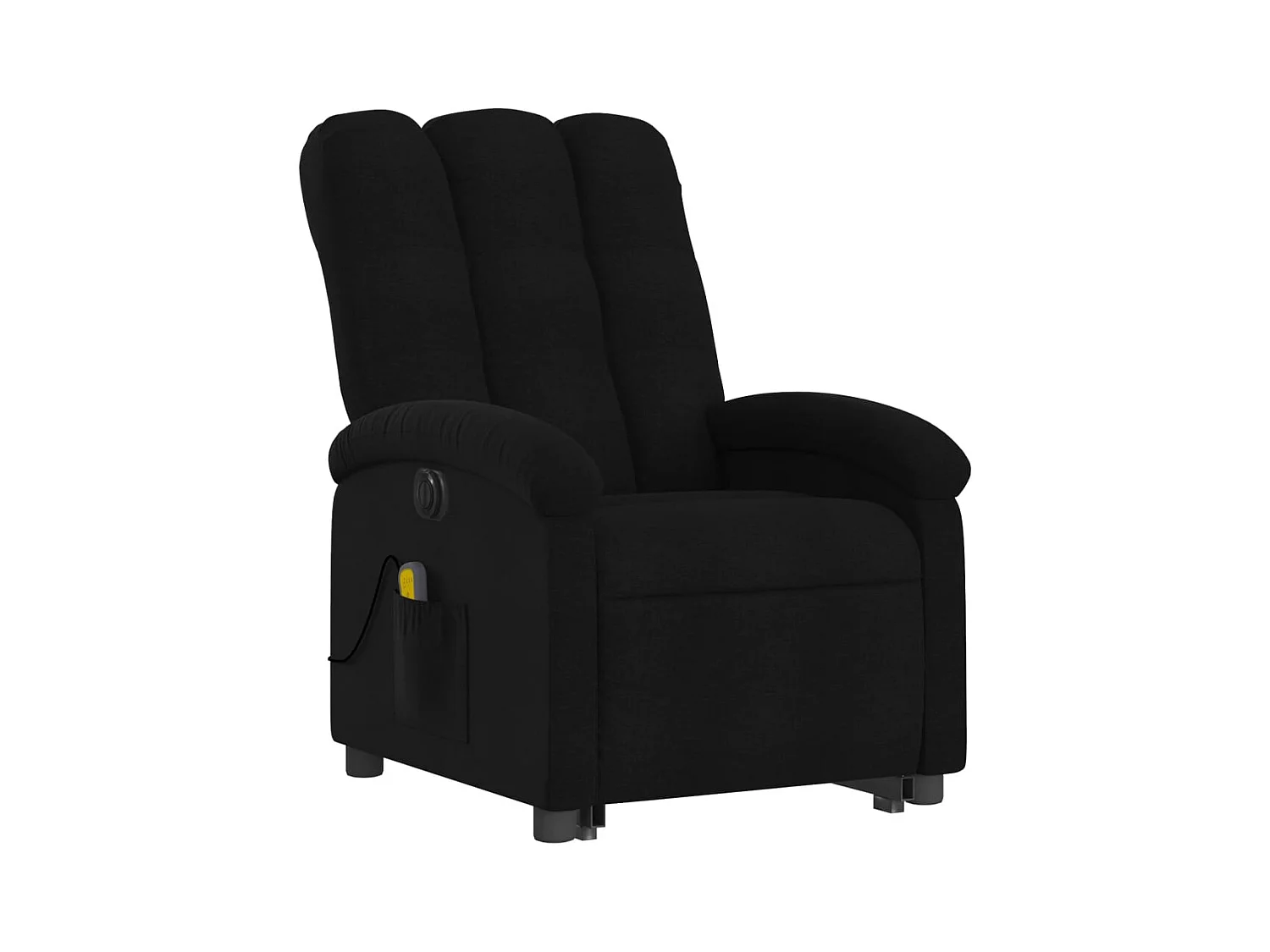 Fauteuil de relaxation fonction tissu noire 70 x 93 x 101 cm DEC027818