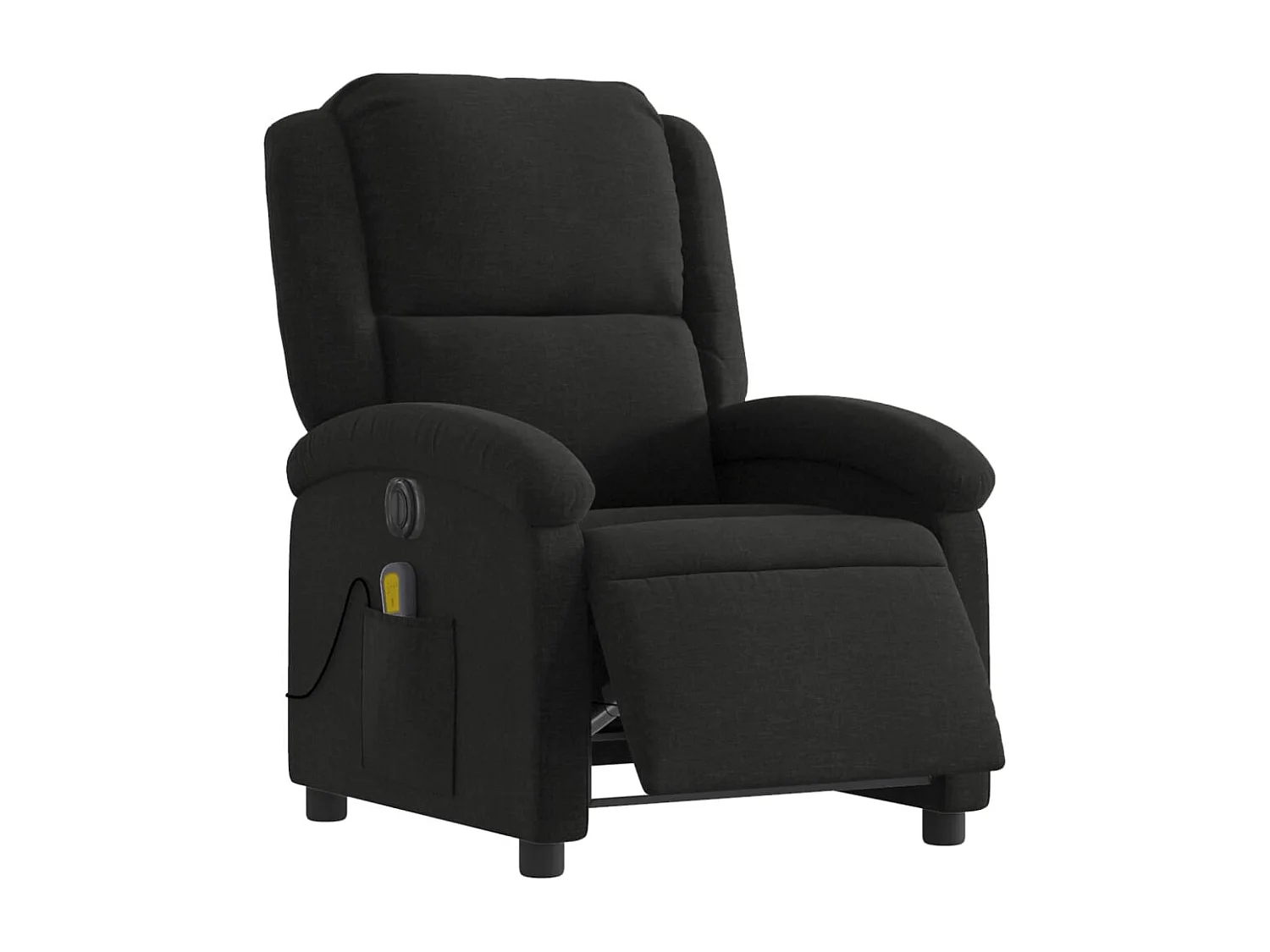 Fauteuil de relaxation TV tissu noire 71 x 86.5 x 99.5 cm DEC027225