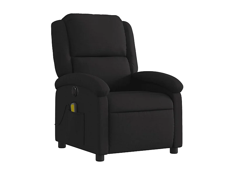 Fauteuil de relaxation TV tissu noire 71 x 86.5 x 99.5 cm DEC027225