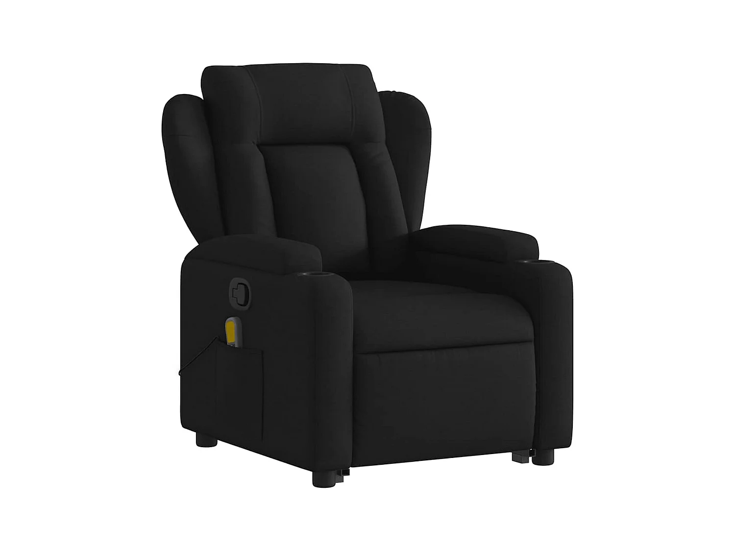 Fauteuil de relaxation TV tissu noire 77 x 94.5 x 100 cm DEC027064