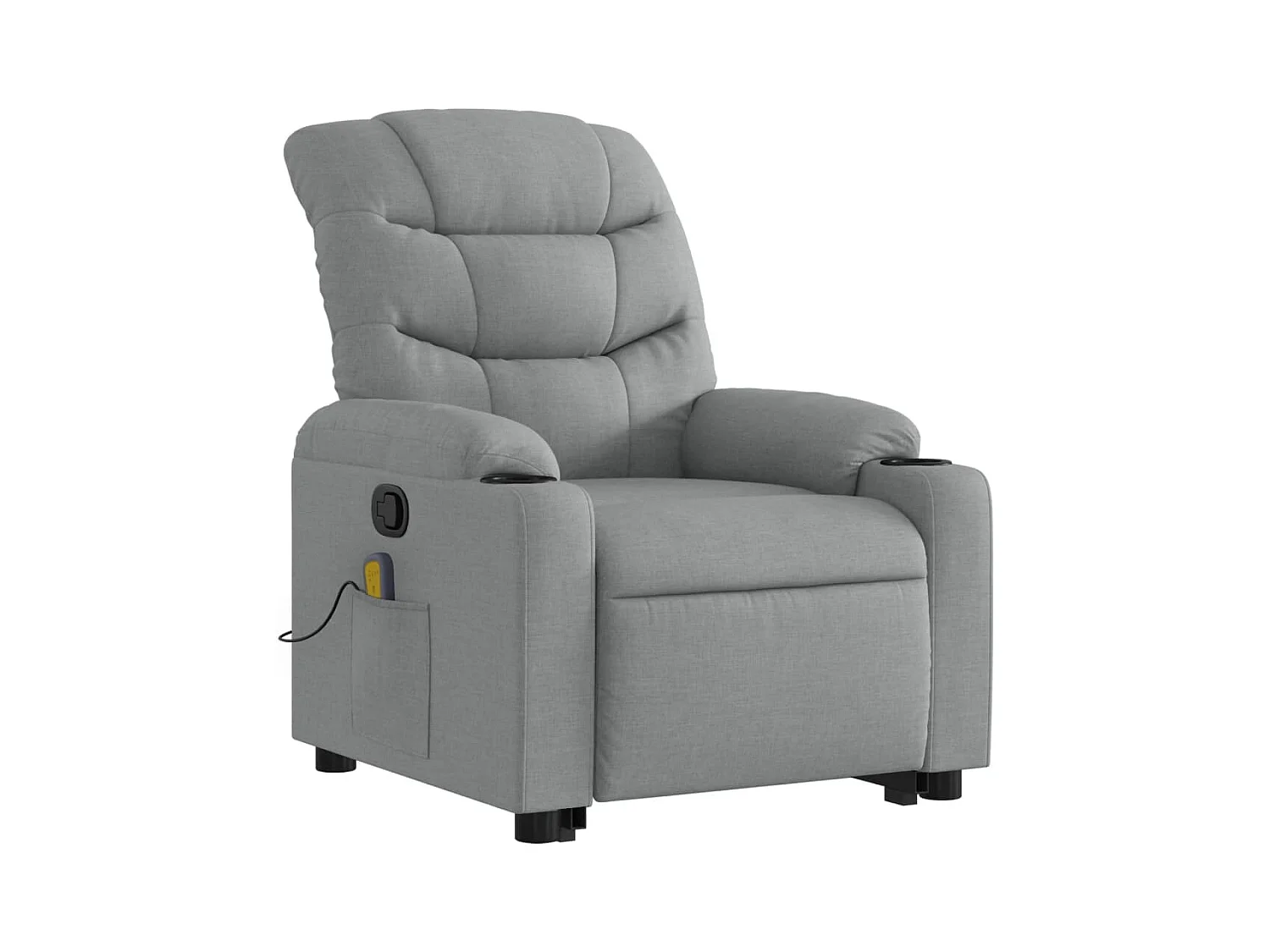 Fauteuil de relaxation TV tissu grise 75.5 x 93 x 99.5 cm DEC026904