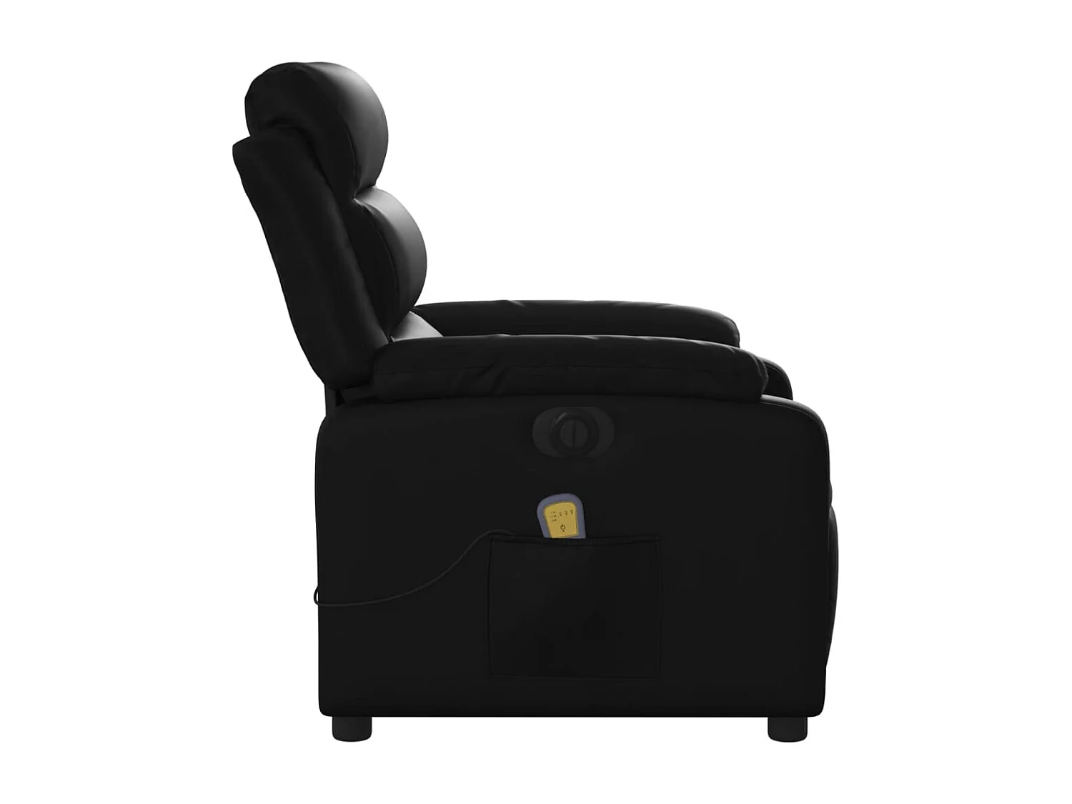 Fauteuil de relaxation TV PVC noire 75 x 92.5 x 100 cm DEC027210
