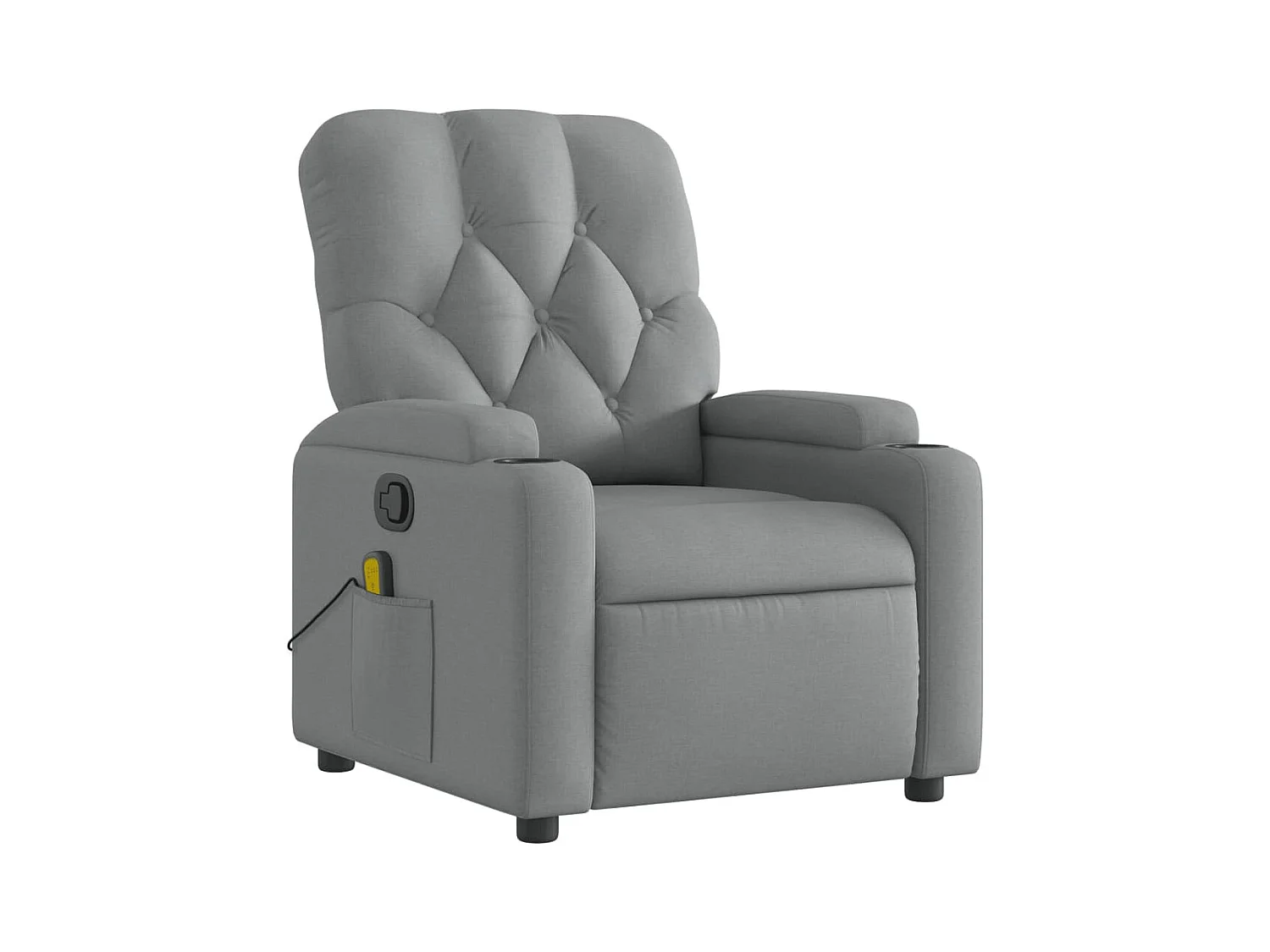 Fauteuil de relaxation TV tissu grise 74 x 86.5 x 93.5 cm DEC026915