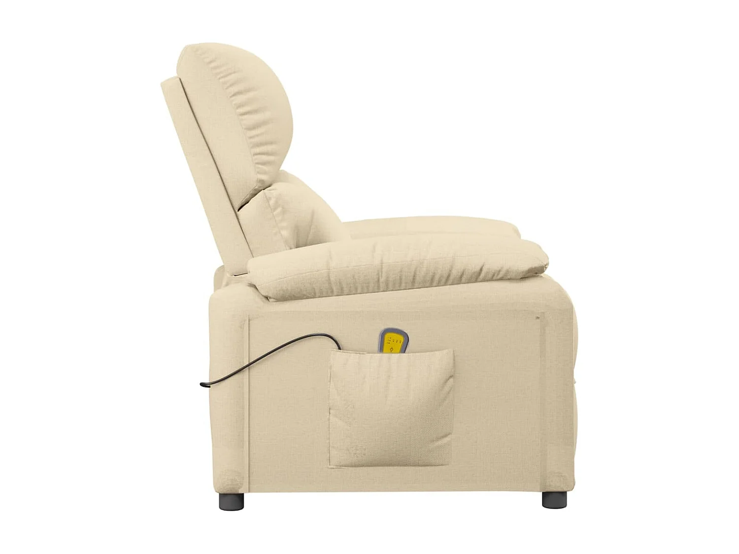 Fauteuil de relaxation avec tissu crème 73 x 92 x 101 cm DEC029183