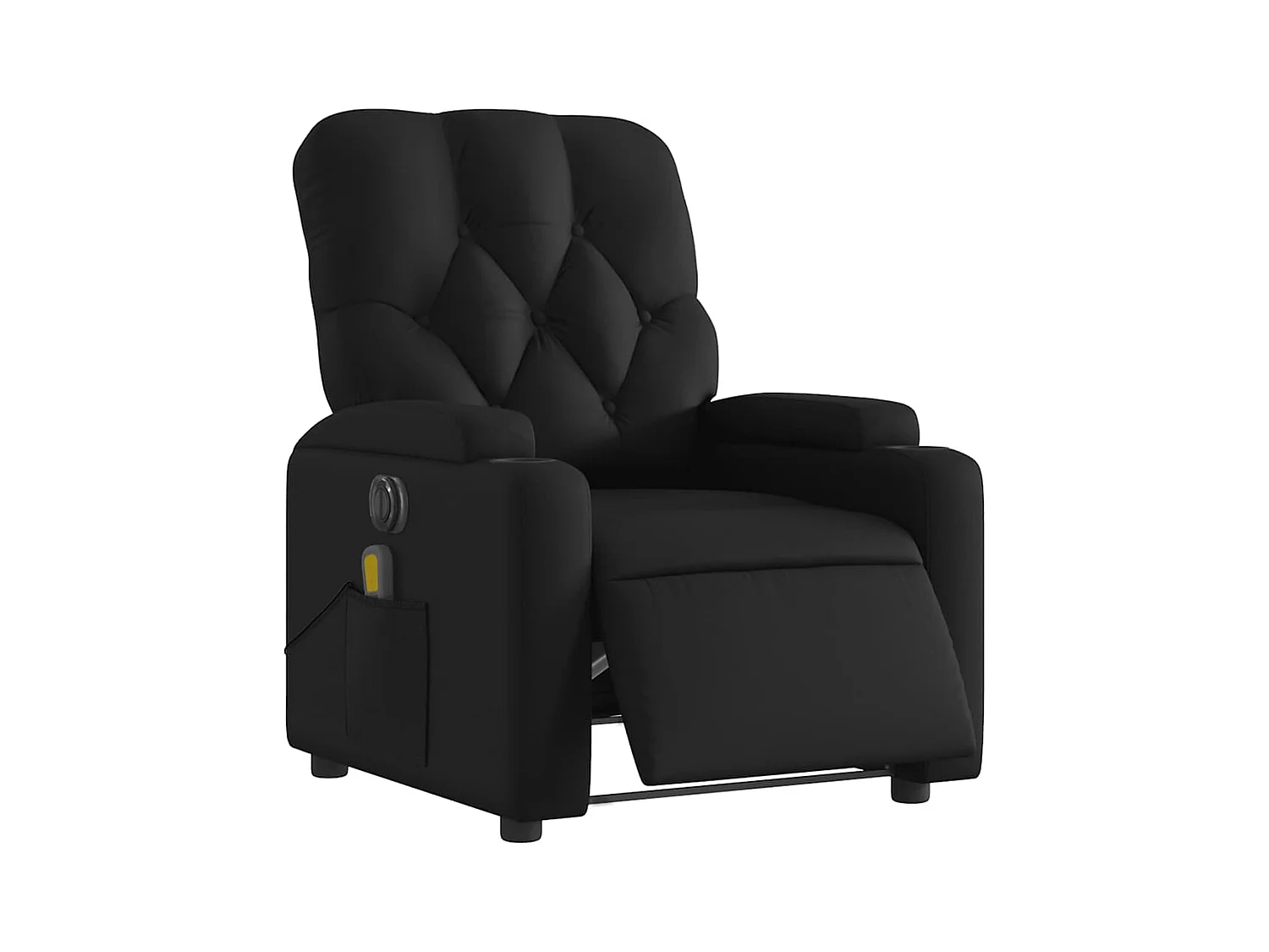 Fauteuil de relaxation TV PVC noire 74 x 86.5 x 93 cm DEC027217