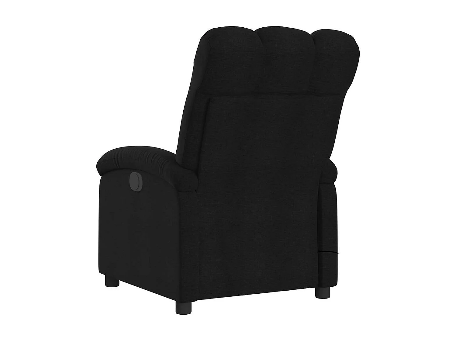 Fauteuil de relaxation TV tissu noire 70 x 93 x 101 cm DEC027065