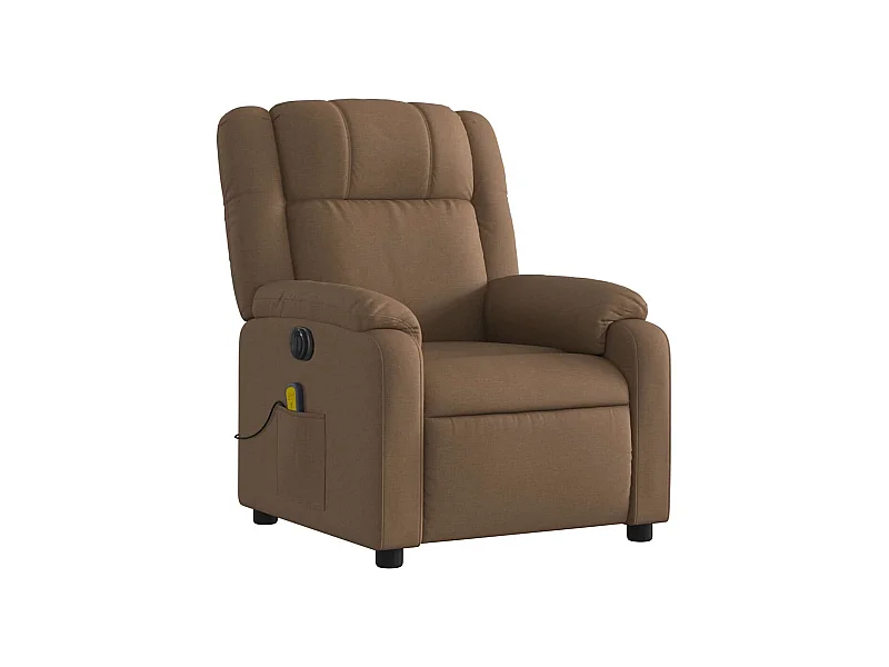Fauteuil de relaxation fonction tissu marron 77 x 95 x 99 cm DEC027794