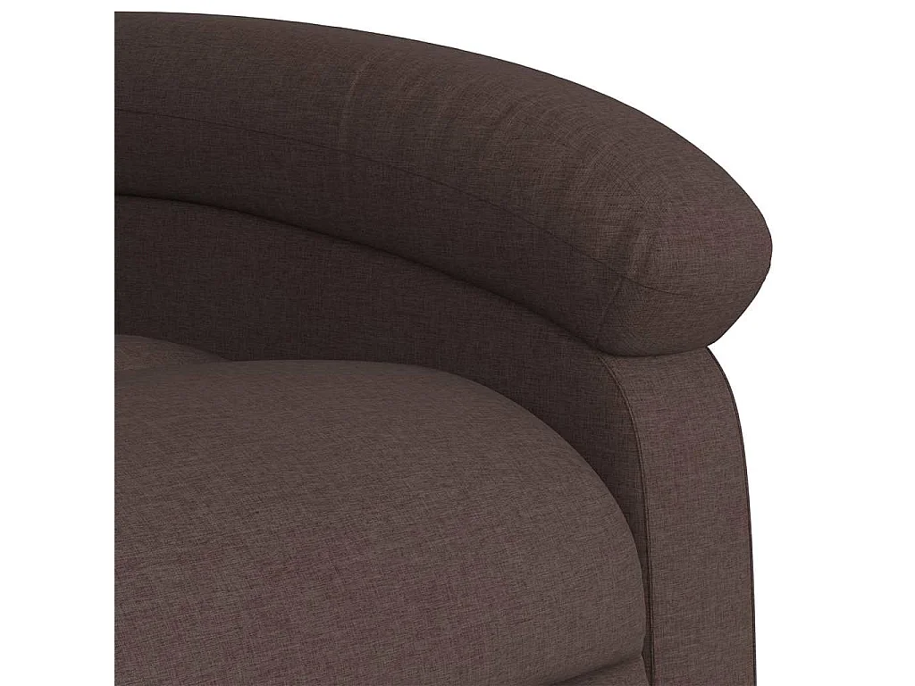 Fauteuil de relaxation TV tissu marron 70 x 93 x 101 cm DEC026985