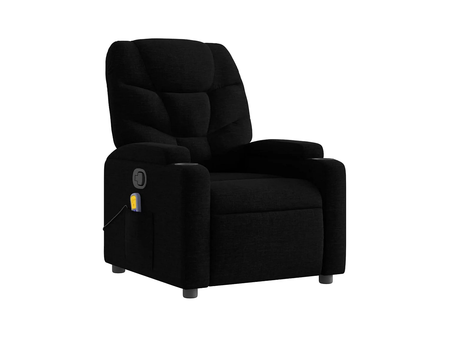 Fauteuil de relaxation TV tissu noire 74 x 89 x 100 cm DEC027045