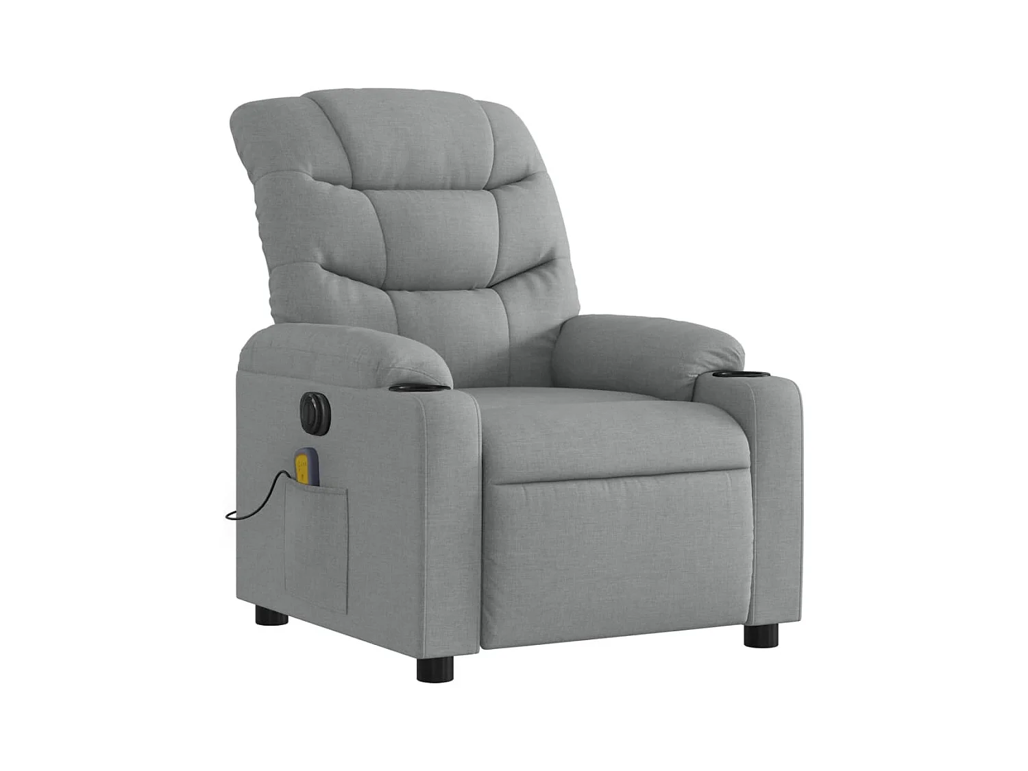 Fauteuil de relaxation TV tissu grise 75.5 x 93 x 99.5 cm DEC027162