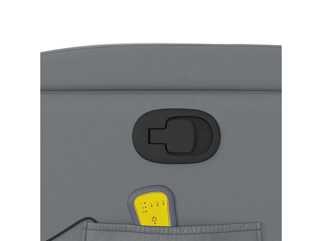 Fauteuil de relaxation TV PVC grise 74 x 86.5 x 93.5 cm DEC026974