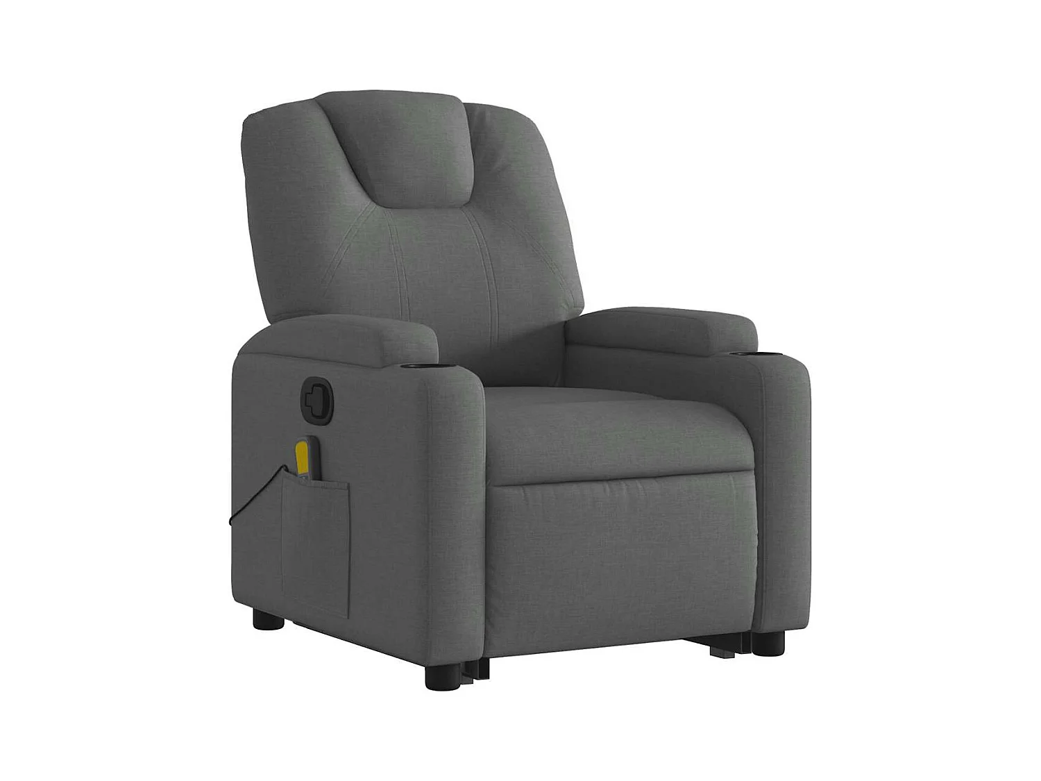 Fauteuil de relaxation TV tissu grise 74 x 88 x 97 cm DEC026947
