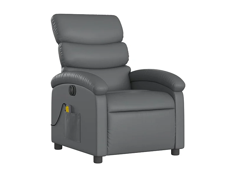 Fauteuil de relaxation TV PVC grise 70 x 92 x 99.5 cm DEC027181