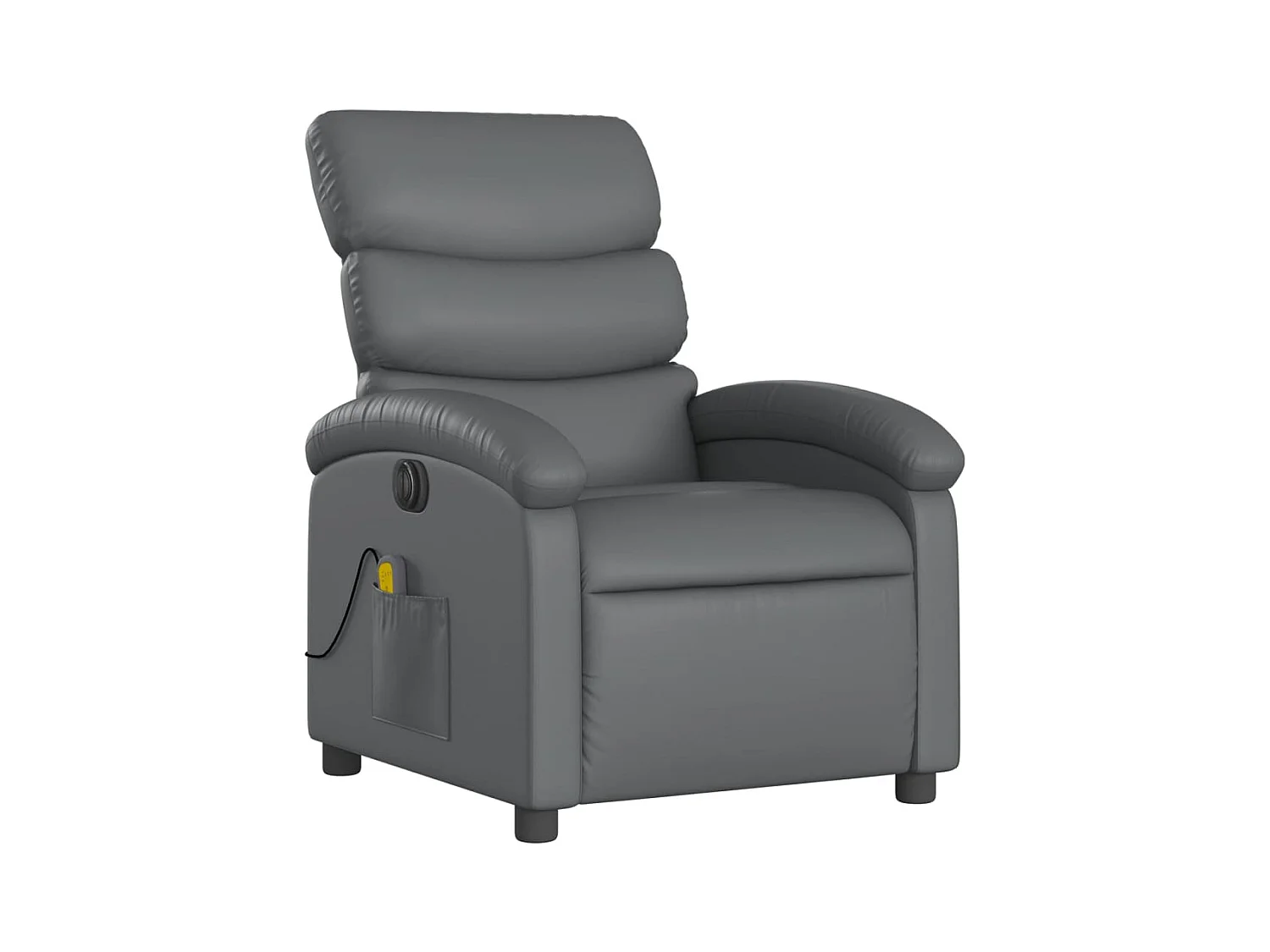 Fauteuil de relaxation TV PVC grise 70 x 92 x 99.5 cm DEC027181