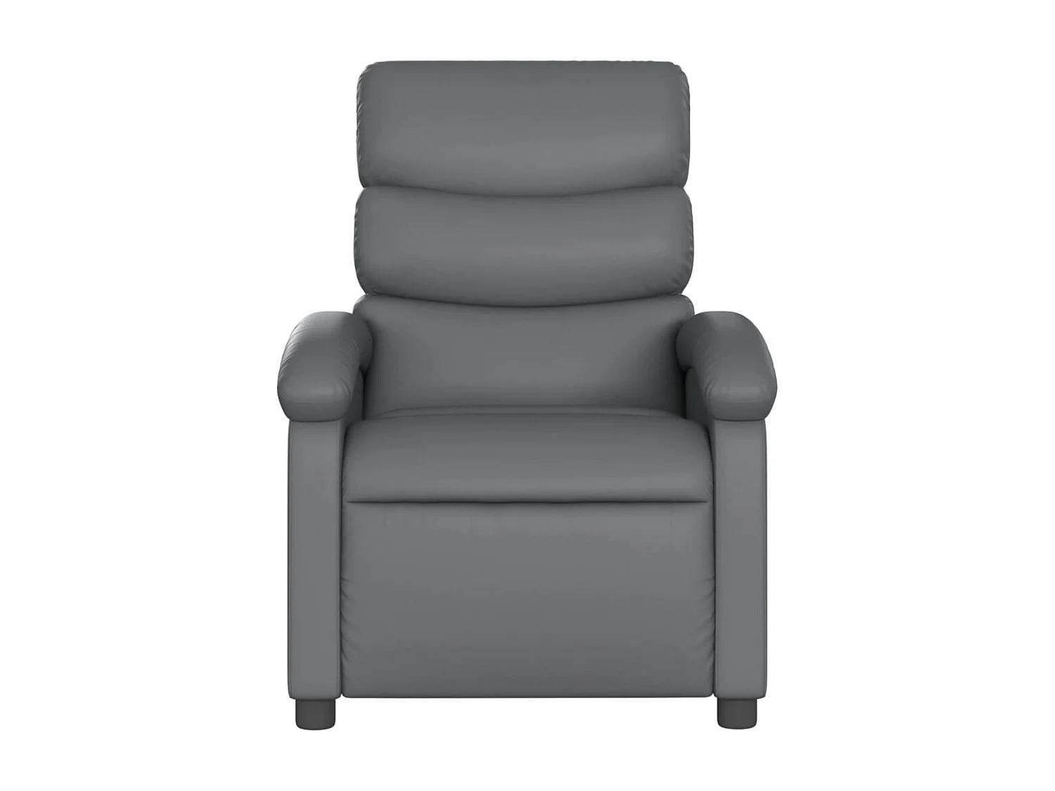 Fauteuil de relaxation TV PVC grise 70 x 92 x 99.5 cm DEC027181