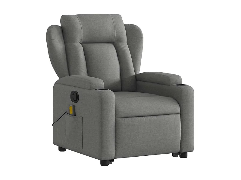Fauteuil de relaxation TV tissu grise 77 x 94.5 x 100 cm DEC026959