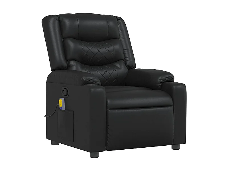 Fauteuil de relaxation TV PVC noire 77 x 93 x 99 cm DEC027039