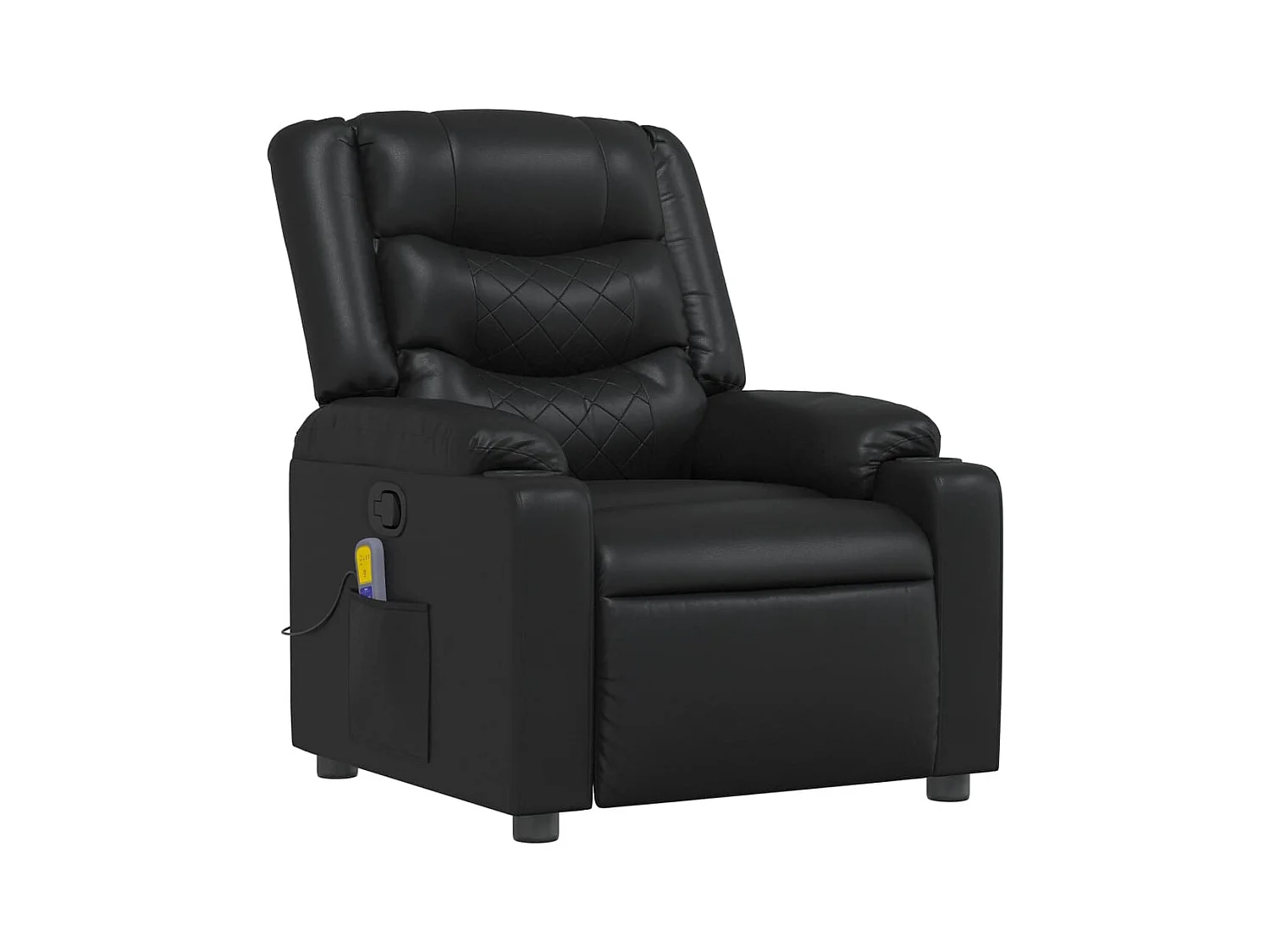 Fauteuil de relaxation TV PVC noire 77 x 93 x 99 cm DEC027039