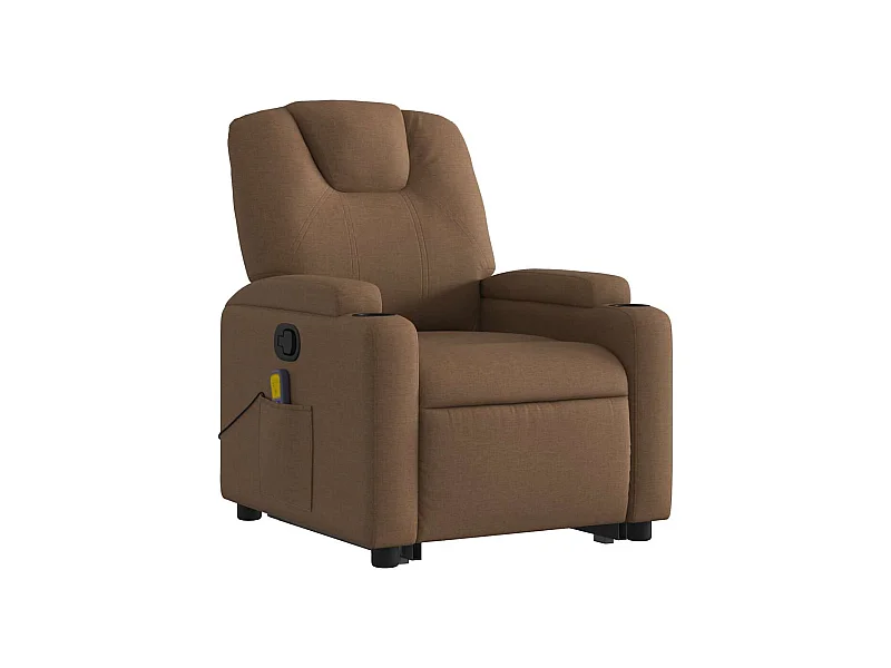 Fauteuil de relaxation TV tissu marron 74 x 88 x 97 cm DEC027024