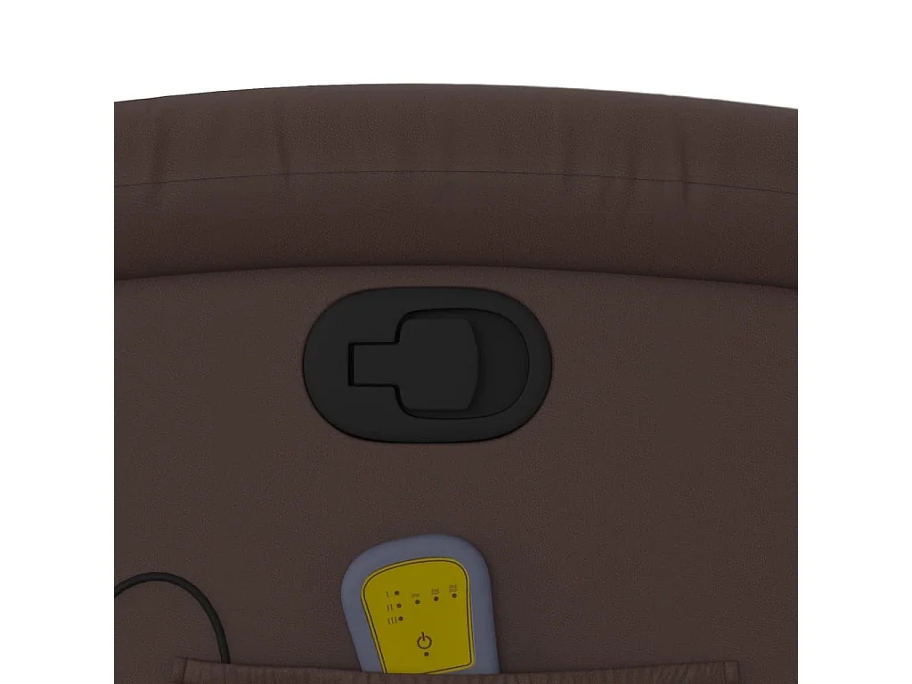 Fauteuil de relaxation TV PVC marron 71 x 86.5 x 99.5 cm DEC026995