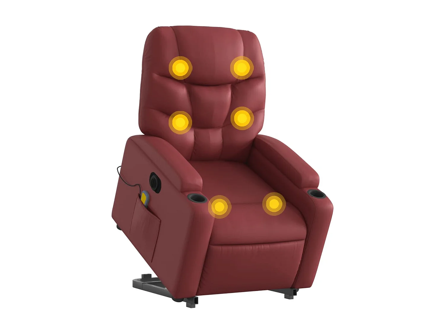 Fauteuil de relaxation fonction PVC bordeaux 74 x 89 x 100 cm DEC027835