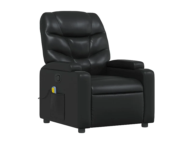 Fauteuil de relaxation TV PVC noire 74 x 89 x 100 cm DEC027036