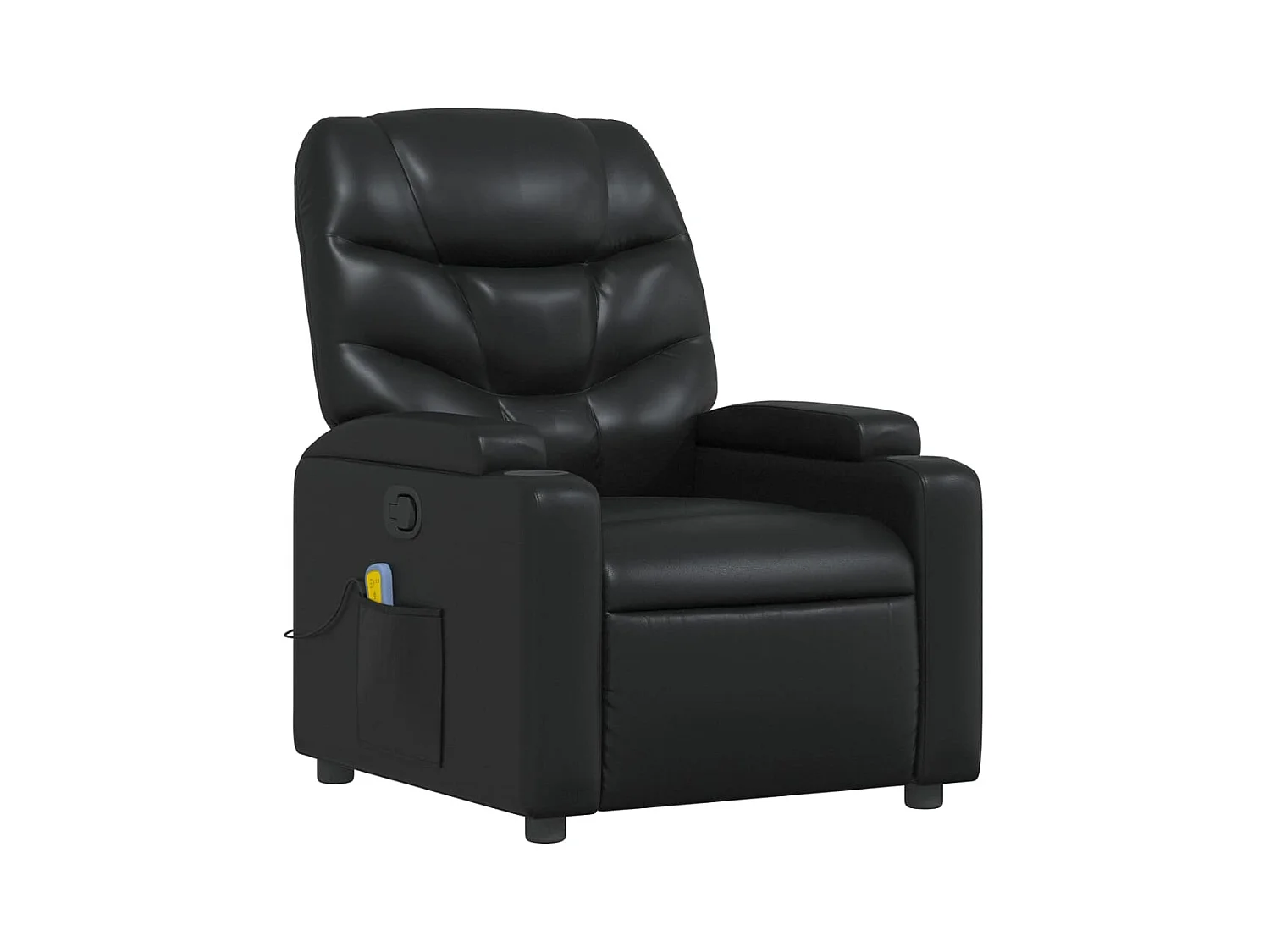 Fauteuil de relaxation TV PVC noire 74 x 89 x 100 cm DEC027036
