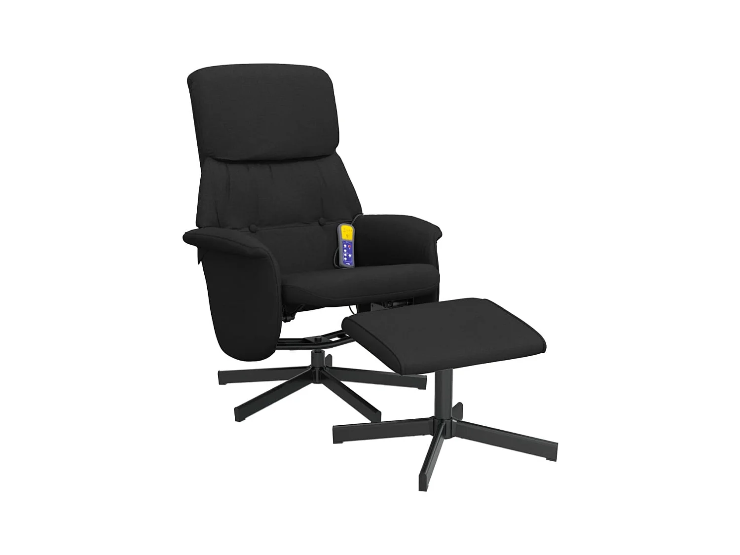 Fauteuil de relaxation TV tissu noire 71 x 76.5 x 105.5 cm DEC026870