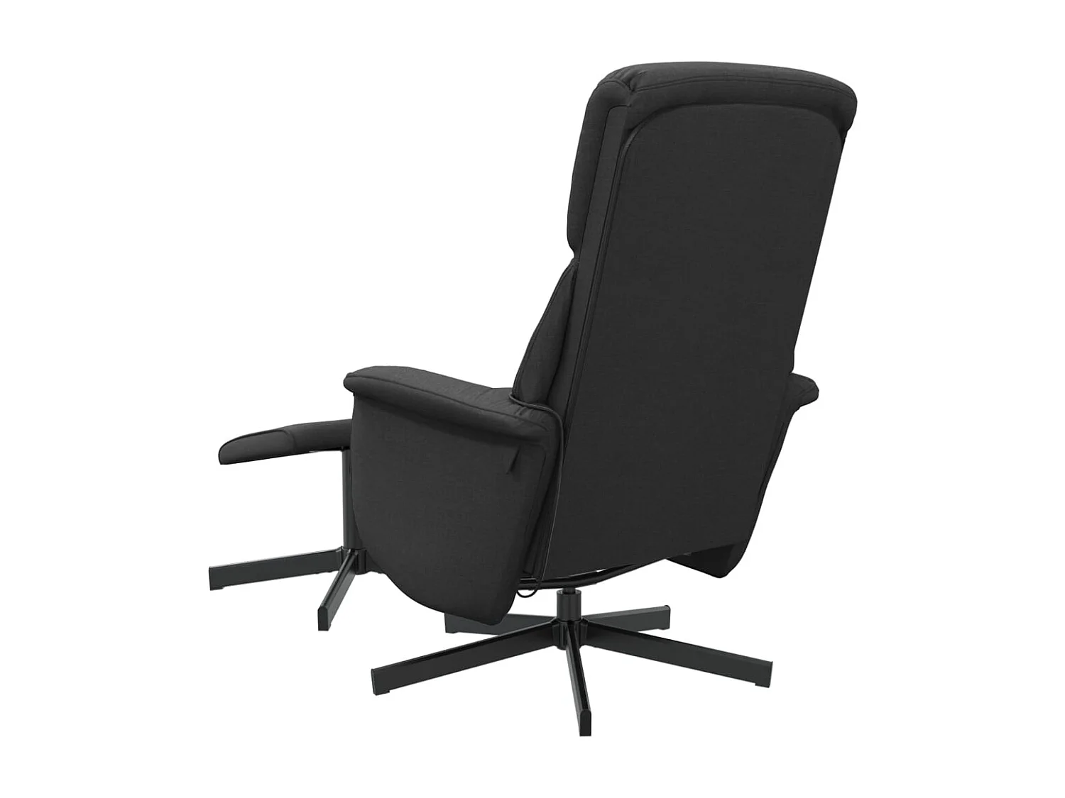 Fauteuil de relaxation TV tissu noire 71 x 76.5 x 105.5 cm DEC026870