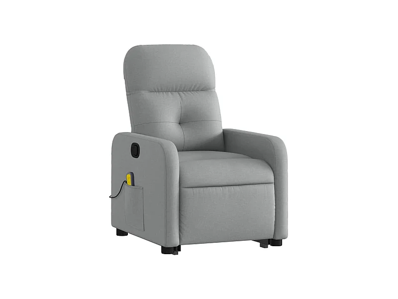 Fauteuil de relaxation TV tissu grise 66 x 89 x 96 cm DEC026929