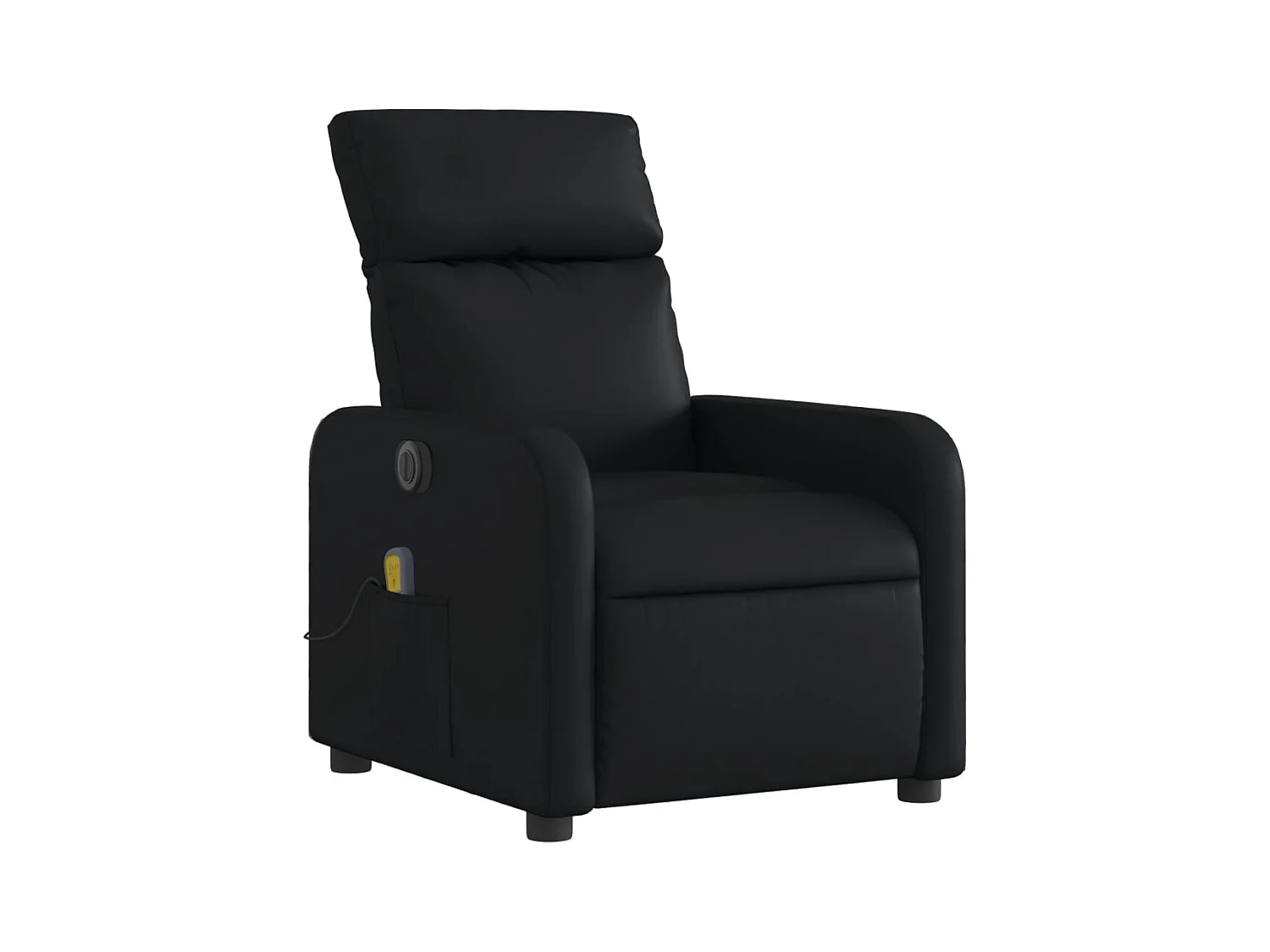 Fauteuil de relaxation TV PVC noire 66 x 89.5 x 95.5 cm DEC027220